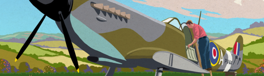 Garry Walton illustration for How to Build a Spitfire book cover