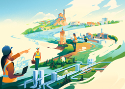 Illustrator Mark Boardman's illustration for Fedene