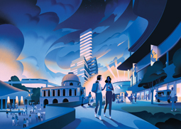 Mark Boardman's front cover illustration for Journey Magazine.