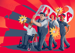Illustrator Mark Frudd's collection of illustrations for Nesta - The Data Union