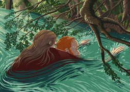 Illustrator Mark Frudd illustrations for Readers Digest article Rescue on the Elk River