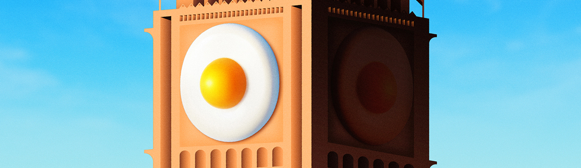 Illustrator and Artist Chen Wu's illustration of Big Ben from his egg series Illustrator and Artist Chen Wu's illustration of Big Ben from his egg series