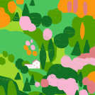 Ana Zaja Petrak spring time landscape illustration