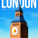 Illustrator and Artist Chen Wu's illustration of Big Ben from his egg series