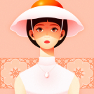 Illustrator and Artist Chen Wu's illustration of a lady from his egg series