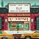 Illustrator Harry Milburn's illustration of Elf for the Rivoli Ballroom Christmas cinema pop-up