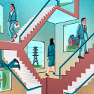 Illustrator Eva Bee's illustration for the Yale School of Management Yale Insights collection.