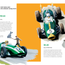 Pastiche illustrator Garry Walton illustrations for Goodwood Revival Programme