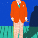 Illustrator Hello Marine's illustration of David Hockney.
