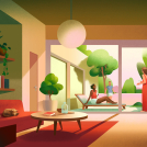 Illustrator Mark Boardman's illustration Sun Room