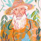 Sarah Tanat-Jones illustration for New Artist Launch at Meiklejohn Illustration Agency.