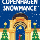 Book cover illustration from the book A Copenhagen Snowmance illustrated by Sophie Melissa