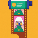 Zara Picken's paper cut style conceptual illustration of a film roll.